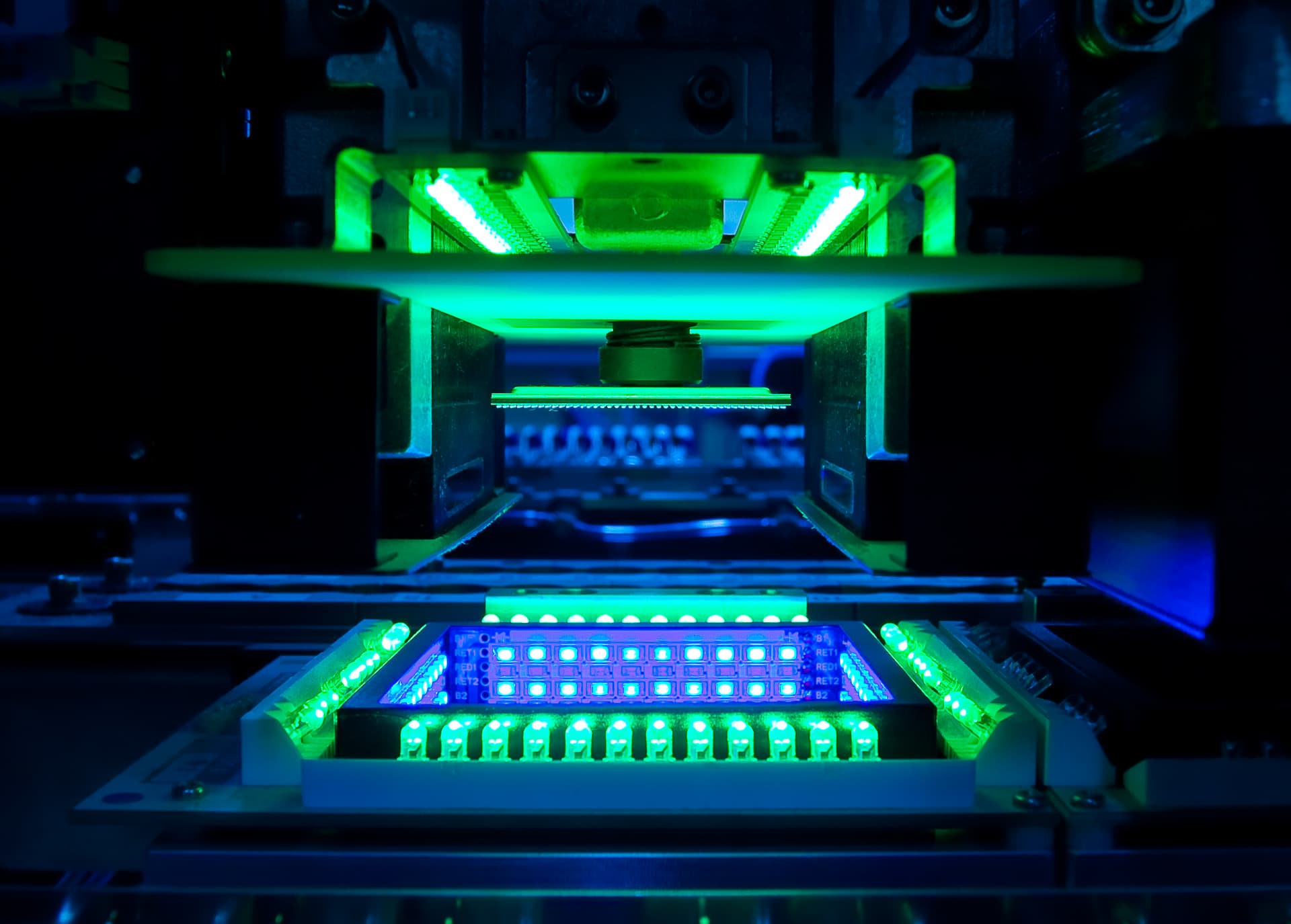 Pick and place machine close up